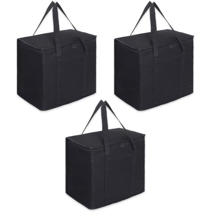 30L Sac Isotherme Repas Sac Repas Isotherme Pour Pique-nique, Livraison  Repas, Courses, Travail, Noir Glaciere Souple Isotherme[41] - Cdiscount  Maison