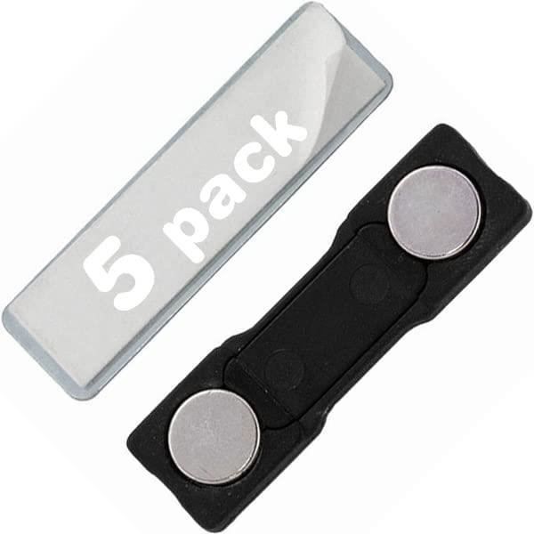 Badges Magnétiques Personnalisables 75x32 Mm - Lot De 10 - 3 Aimants Néodyme Puissants - Pour Vêtements, Événements
