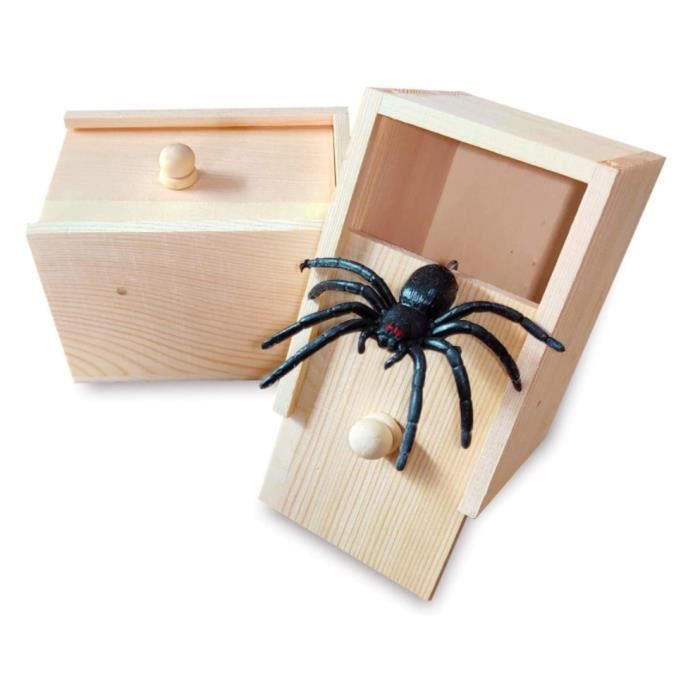 Boite Surprise Araignée Spider Prank - Idée Cadeau Drôle pour Enfants et Adultes - Jeu et Jouet Farce et Attrape pour Halloween