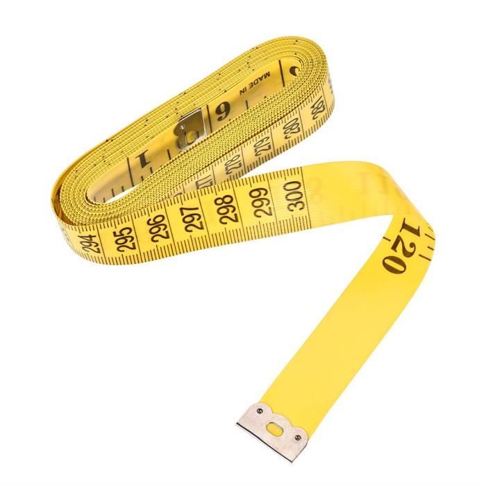 Mètre Ruban Souple 150 Cm - Double Face Cm/pouces, Pour Couture, Mesure Du Corps, Jaune