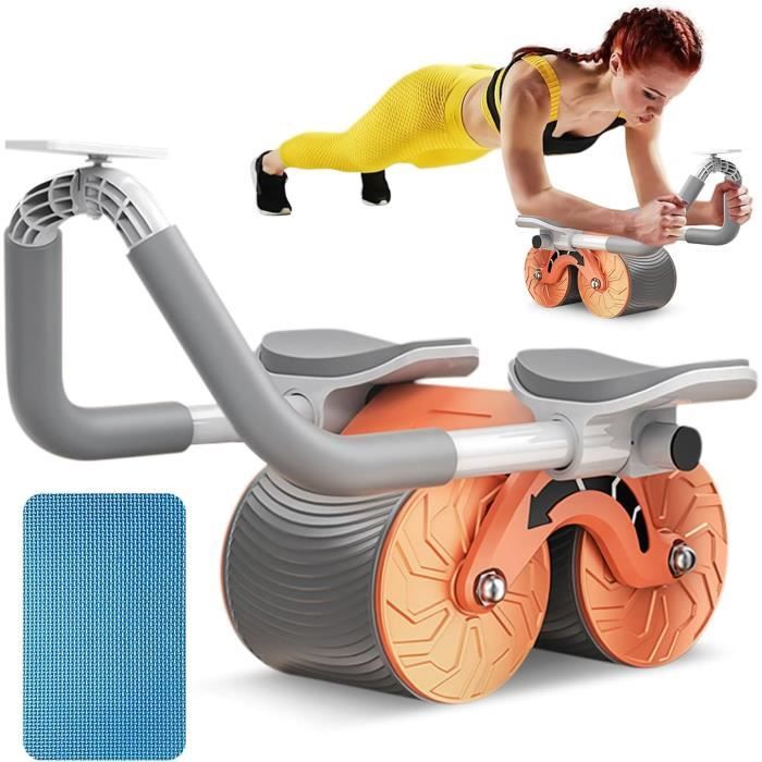 Ab Roller WheelRoue Abdominale À Rebond Automatique avec Double Roues StablesCore Strength Training Pour Maison Gym