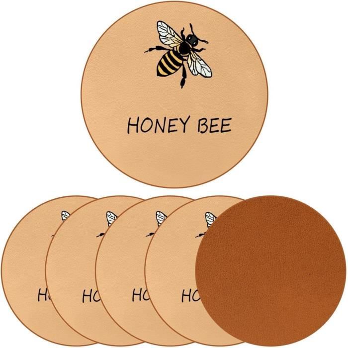 Dessous De Verre Bois BENECREAT 9 Pièces Sous-Verres Pour Boissons, Bleu Aquarelle Larme Sous-Verres Fleur Bois Boisson Caboteur Tasse à Café Tapis Pour Cuisine Bar Tasser Dessous De Tasse