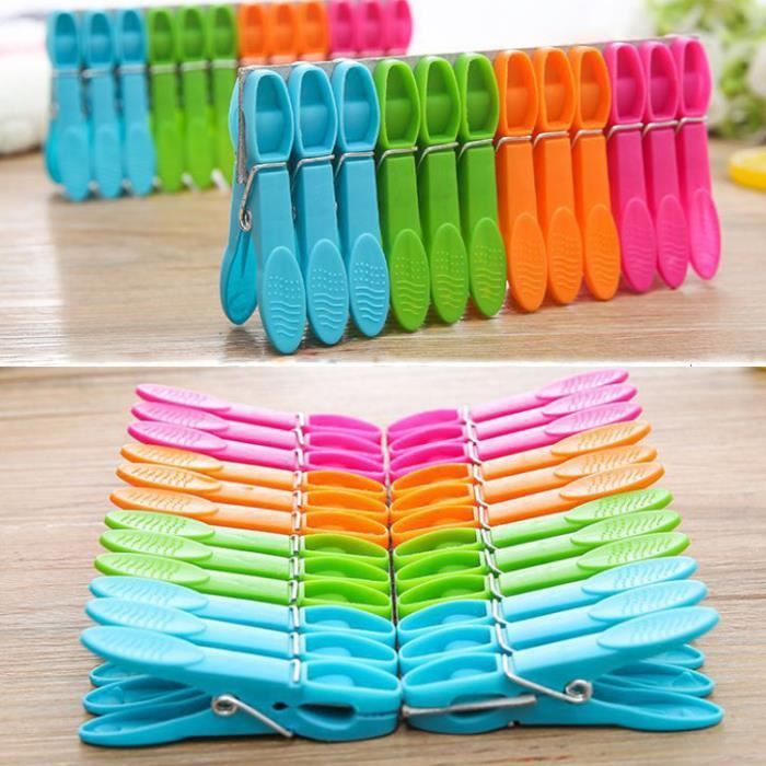 72 Pinces à vêtements en Plastique Pinces à Linge en Plastique Pinces à Linge en Plastique antirouille antidérapantPince a Linge