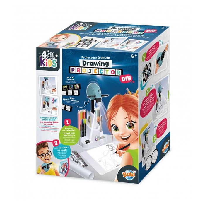 Dessineo : Pupitre Lumineux Pour Apprendre à Dessiner Pas à Pas - 30 Modèles, Feutre Et Décors - Enfant 4 Ans Et Plus - Mallette Portable