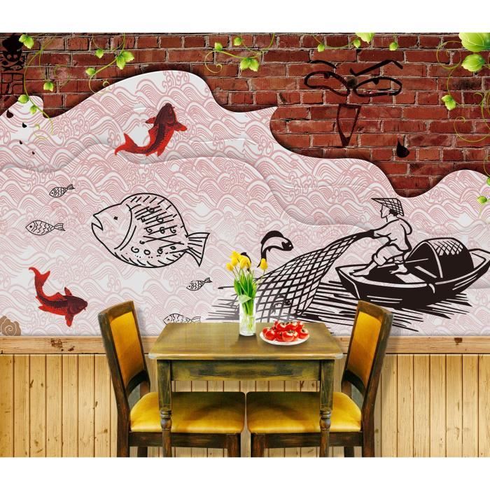 Papier Peint Adhésif 3D – Grand Bateau En Mer – Mural Auto-collant Et Amovible M6840