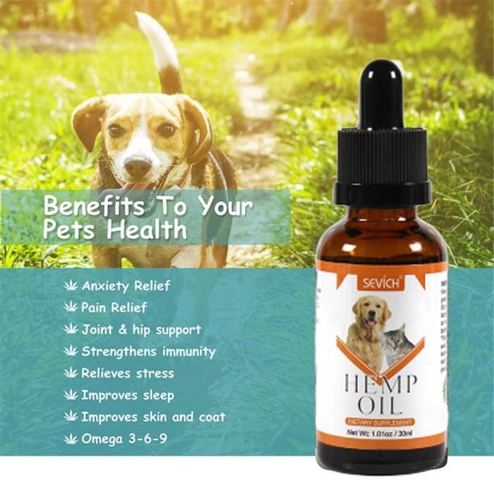Chat et chien Pur Végétal Natural Pet huile aide stress et l 