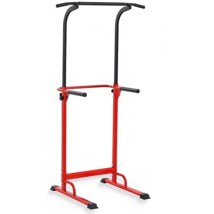 Barre de traction ajustable - Station musculation - Dips station Chaise  romaine - Pull up bar - Rouge