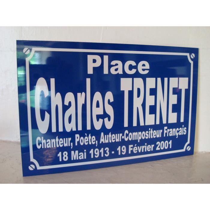 Signe de rue français bleu métal Champs-Elysées SIGNE Shabby Plaque Cadeau