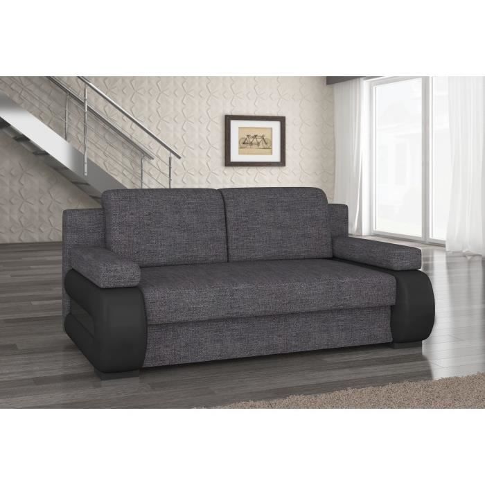 Laura Gris Noir Canape Convertible Achat Vente Canape Sofa