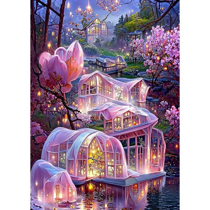 Kit Peinture Diamant 5D Adulte - Motif Cerisier 30x40cm Pour Décoration Murale