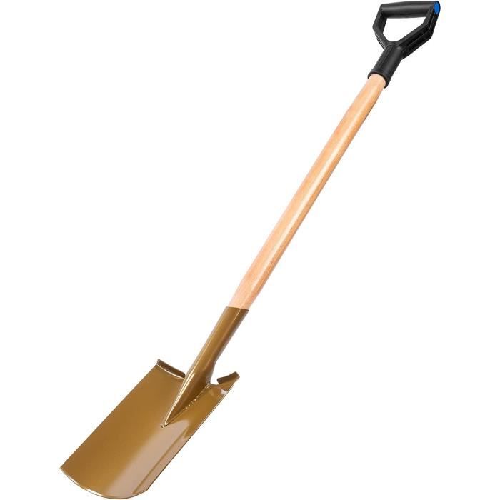 Pelle De Jardin Sempicad - Manche 102cm - Lame Ronde Métal - Poignée D - Pour Jardin, Neige, Plage