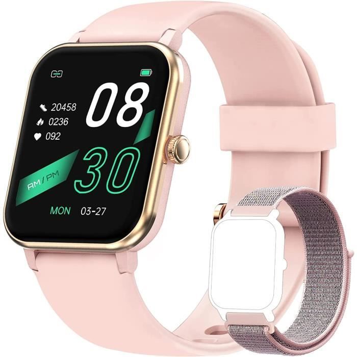 Montre Connectée Femme R3PRO - Podomètre Marche Cardiofréquencemètre - Rose
