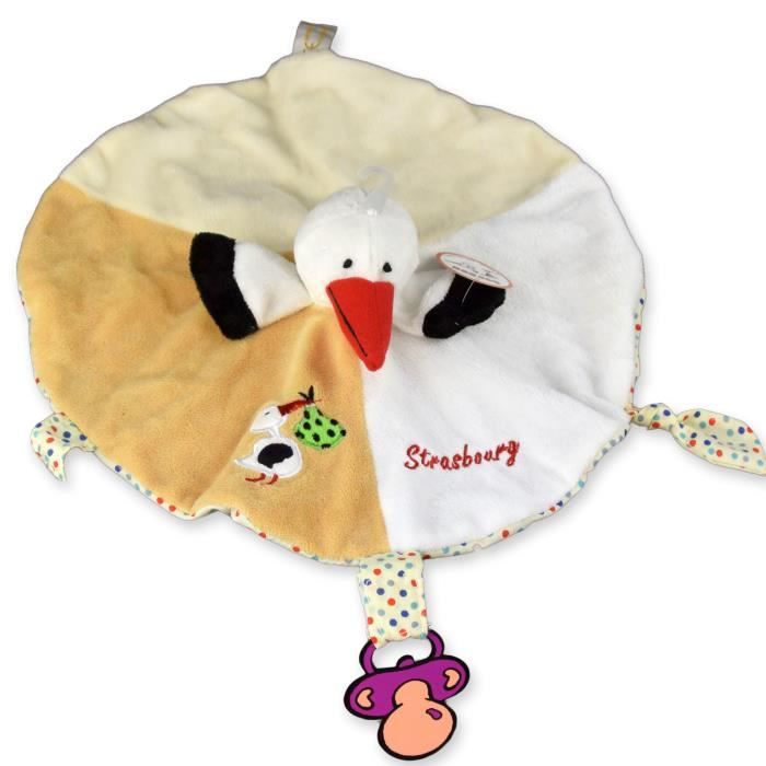 Doudou Cigogne Strasbourg Beige Cdiscount Puericulture Eveil Bebe