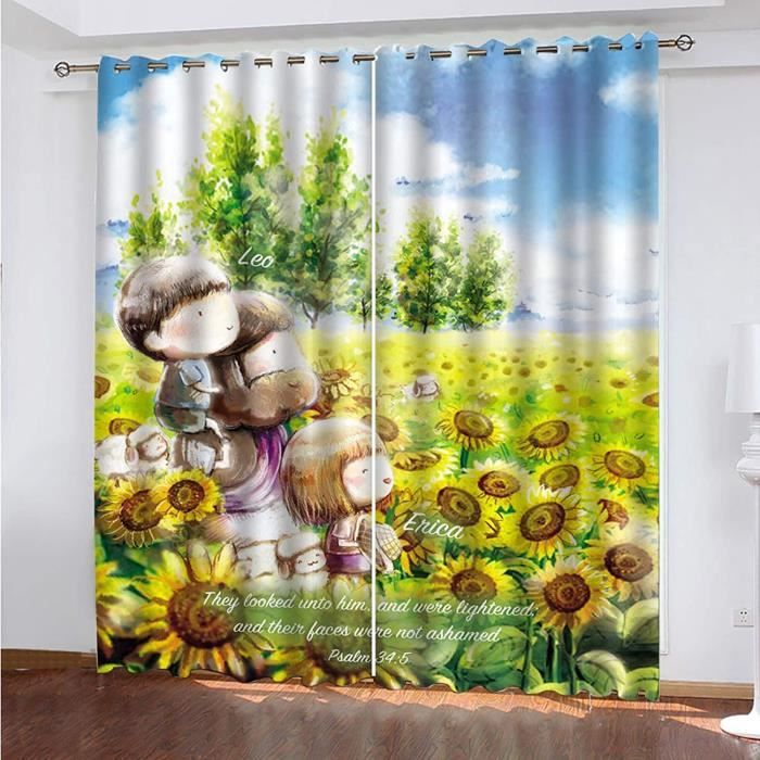 Rideaux Occultants Pour Enfants Avec Motif Kpop Demon - 140x160 Cm, Thermiques, Insonorisés, à œillets