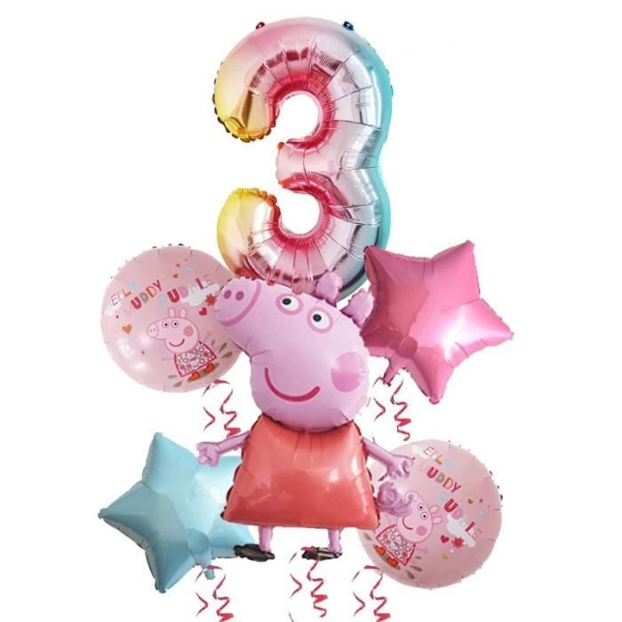 10 Per Pack Peppa Pig Jaune et Rouge Joyeux Anniversaire Ballons NEUF
