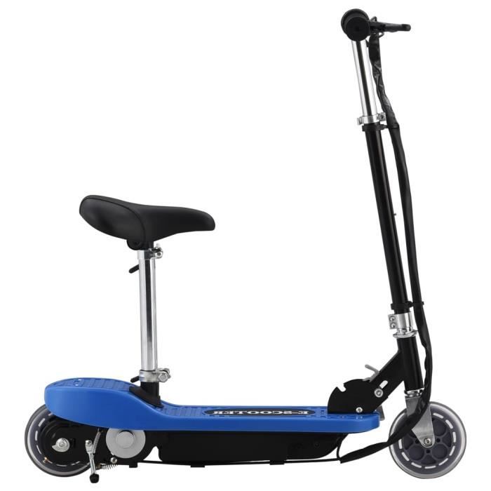 Trottinette Electrique Enfant 2 Roues Avec Siege 1 W 12 Km H Bleu 74 X 36 X 86 Cm Cdiscount Auto