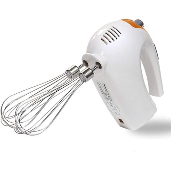 Batteur électrique à Main 7 Vitesses - Avec 2 Fouets Et 2 Crochets Pétrisseurs En Inox - 7