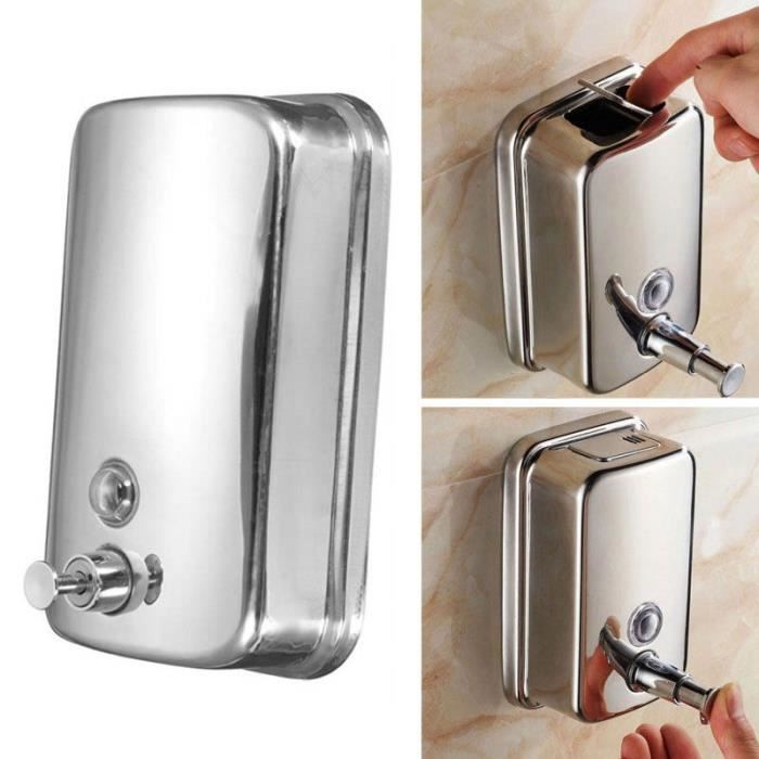 Distributeur De Savon Mural Inox - Interhasa! - Easy-Push - Hygiénique