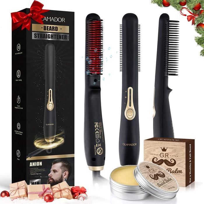Lisseur Barbe Brosse Lissante Cheveux, 3 in 1 Rapidement Brosse Chauffante  pour Lisseur Barbe Lisseur Cheveux Peigne Barbe Outils - Cdiscount  Electroménager