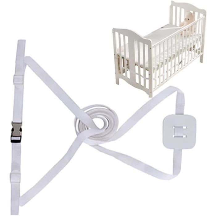 Sangle De Lit Cododo 6 Mètres - Blanche, Réglable - Pour Attacher Lit Bébé Au Lit Adulte En Sécurité