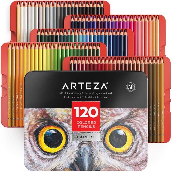 Crayons de couleur Arteza professionnels pour adultes et enfantsset de