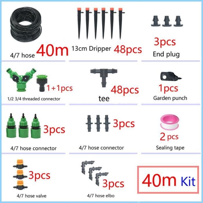 Lot 50 Goutteurs Réglables 360° Pour Irrigation Goutte-à-Goutte - Tuyau 1/4"