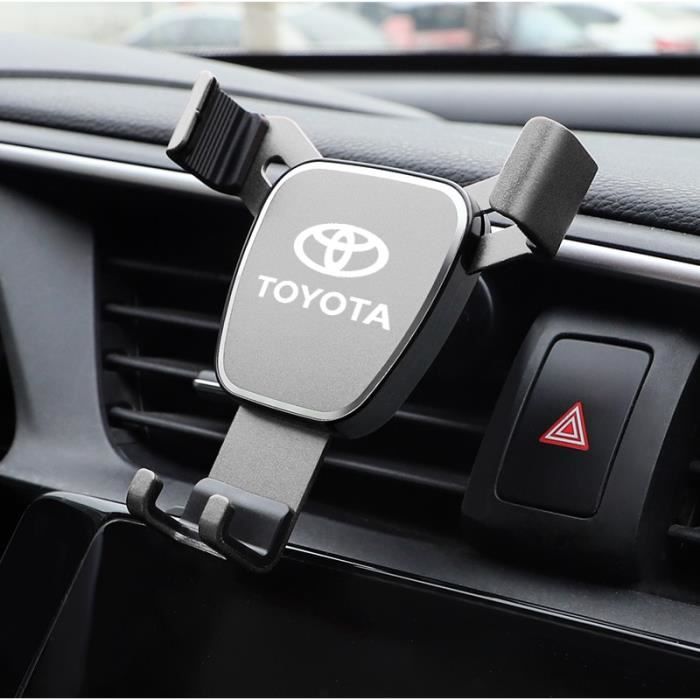 Accessoires Voiture,Support de téléphone par gravité en ABS pour voiture, Clip de ventilation, pour Toyota Yaris - Type Silver -A