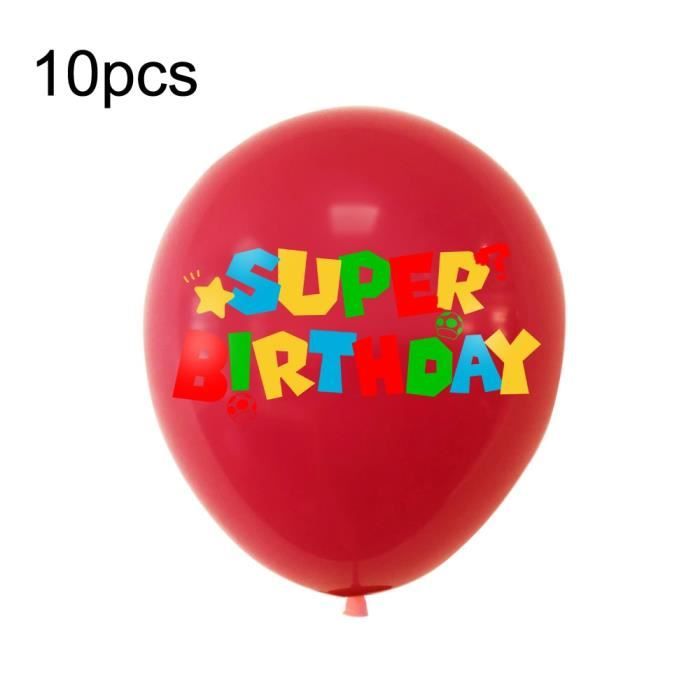 Ballon De Baudruche Super Mario Latex Ballon Fete Decoration Banniere Gateau Set De Decoration Pour Patisserie Type 10pcs Red Cdiscount Maison