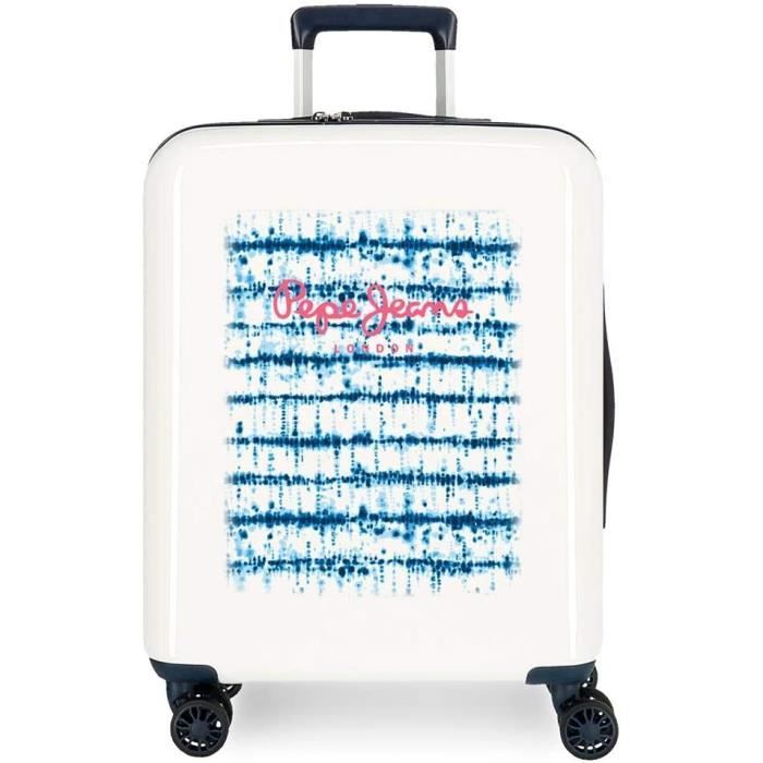 Pepe Jeans Kabinenkoffer 40x55x20 Cm – 37 Liter, 4 Doppelräder, TSA-Schloss, Anthrazit/blau/grün