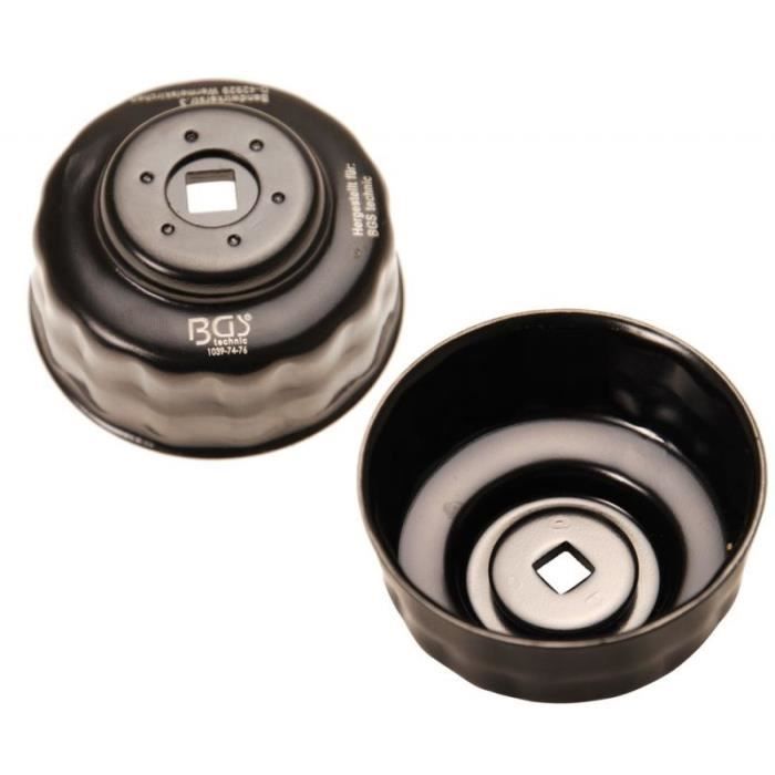 Clé à filtres cloches 15 pans Ø 74 - 76 mm pour Audi, Ford, Mercedes-Benz, Opel, VW