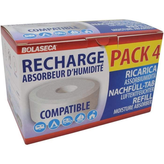 BOLASECA - Recharge absorbeur d'humidité galet percé 4 x 425g - Cdiscount  Bricolage