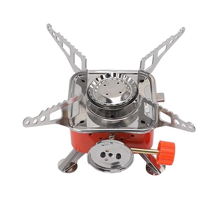 Mini Réchaud Gaz Pliable 3000W – 49g, Compact, En Acier Inoxydable – Pour Randonnée, Camping, Alpinisme
