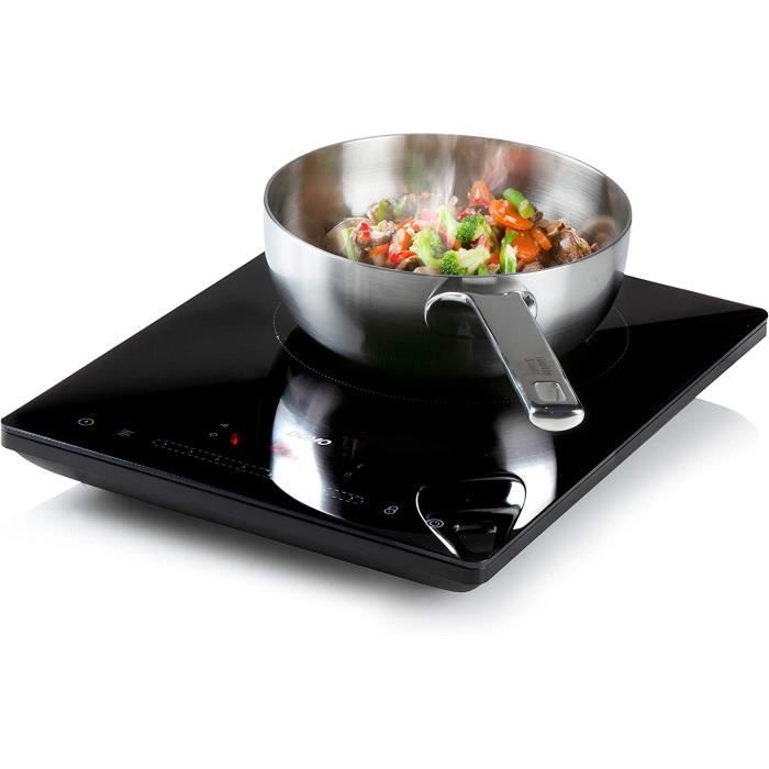 30cm Black 2 Zone Plug-In Domino Induction Hob - 14