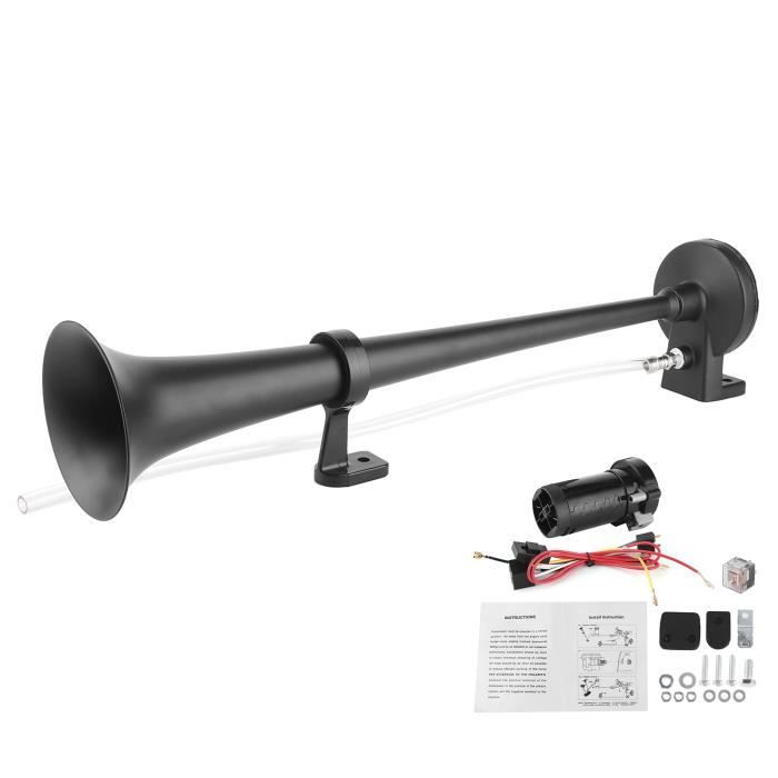 Klaxon Trompette Électrique 12V/24V 135dB - Kit Haut-Parleur Air Pour Voiture Camion Bateau
