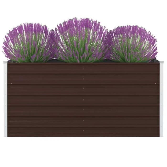 vidaXL Jardinière 160 x 80 x 45 cm Acier galvanisé - vue 2