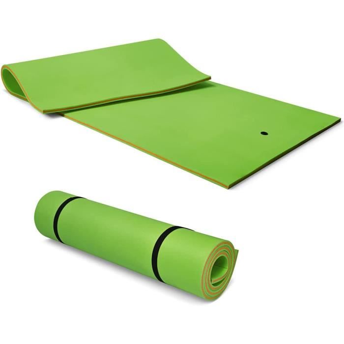 Tapis d'eau flottant en mousse XPE résistant à la déchirure pour bain de soleil, sports nautiques, pique-nique, plage, lac, piscine (180 x 60 x 2,2 cm Tapis d'eau flottant en mousse XPE résistant à la déchirure pour bain de soleil, sports nautiques, pique-nique, plage, lac, piscine (180 x 60 x 2,2 cm