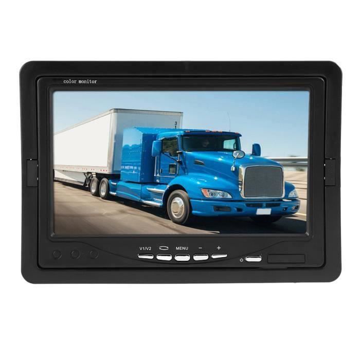 Annadue Rétroviseur Écran LCD 7 Pouces Avec Caméra De Recul Intégrée - Moniteur Auto Gradation Automatique Pour Voiture