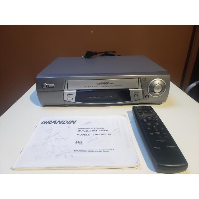 MAGNETOSCOPE GRANDIN V2020 LECTEUR ENREGISTREUR K7 CASSETTE VIDEO VHS + TEL
