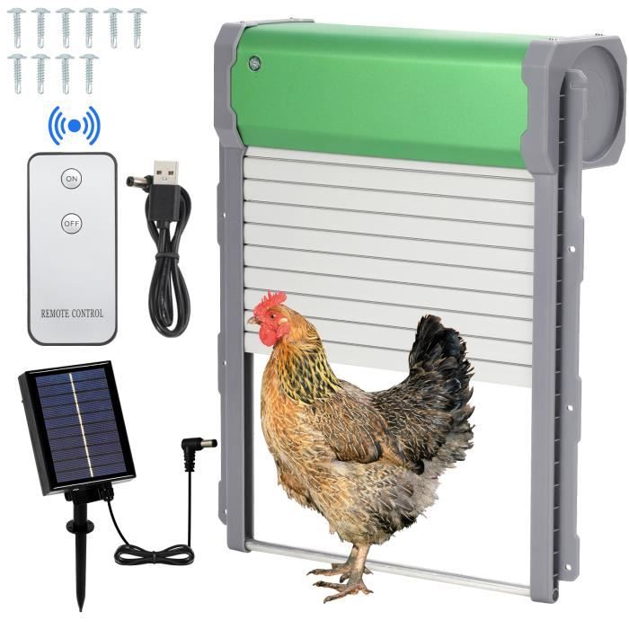 Meilleurs prix pour Hoviecole Porte poulailler solaire,porte automatique poulailler,télécommande à détection de lumière POULAILLER