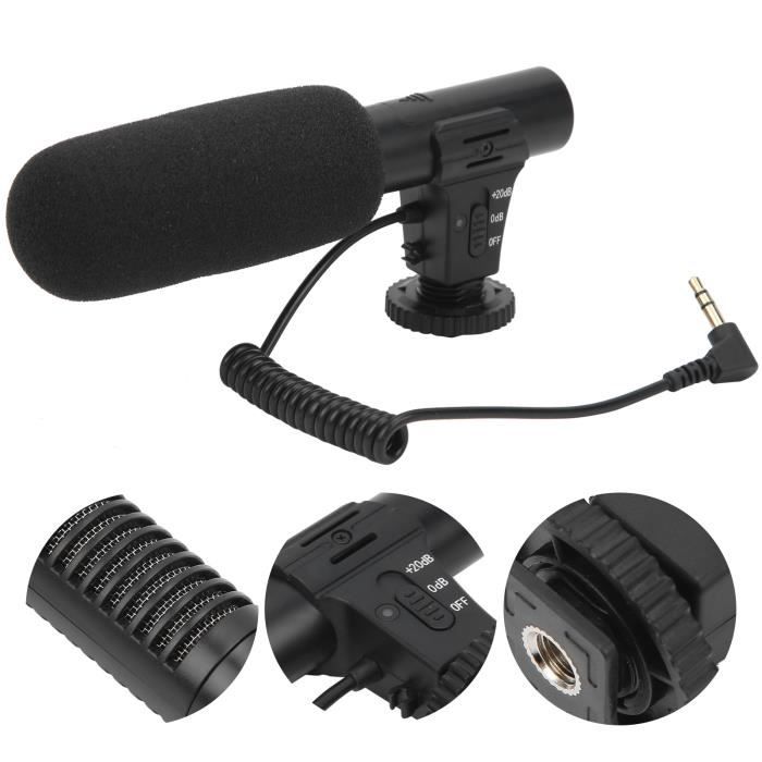 Microphone à Clip Lavalier 3,5 Mm Hypercardioïde Kiwifotos - Pour Smartphone, PC, Appareil Photo - Avec Câble 2m
