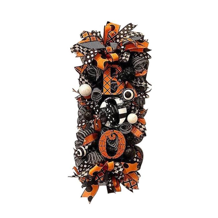 Déco Halloween Toile D'araignée + Guirlande érable Lumineuse - 3 M, 20 LED, Feuilles Et Citrouilles