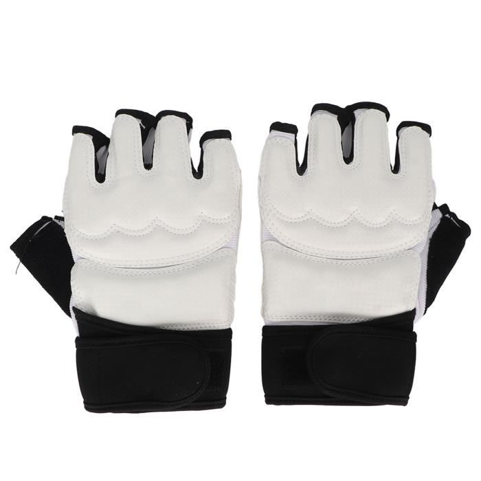 Gants De Combat MMA En Cuir Véritable - Taille L - Poids 8 Oz - Bleu - Pour Sac De Frappe Et Sparring