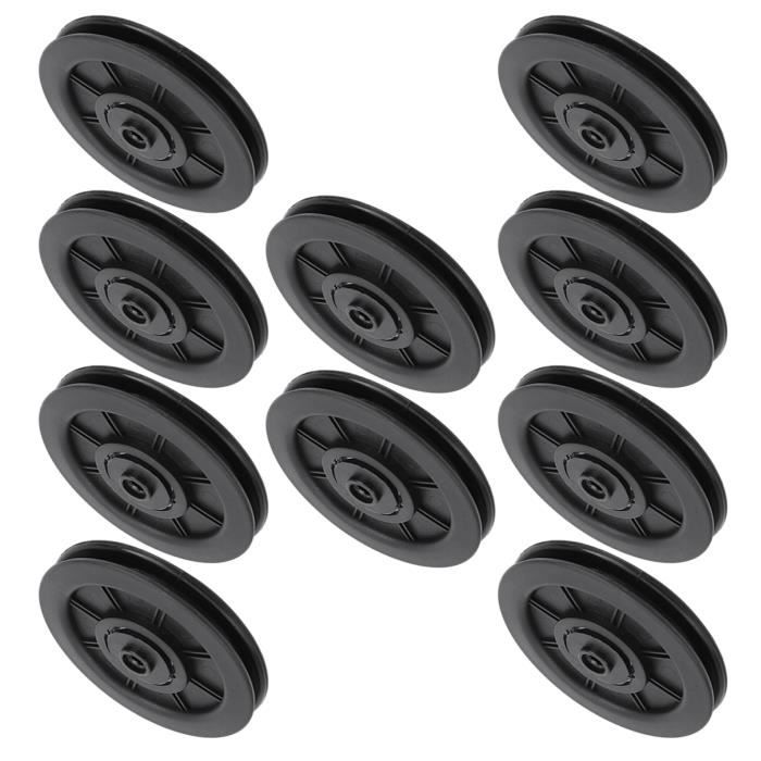 6 Poulies De Fitness En Aluminium 90 Mm - Pour Machine Home Gym, Roulements Fluides, Exercices Complets