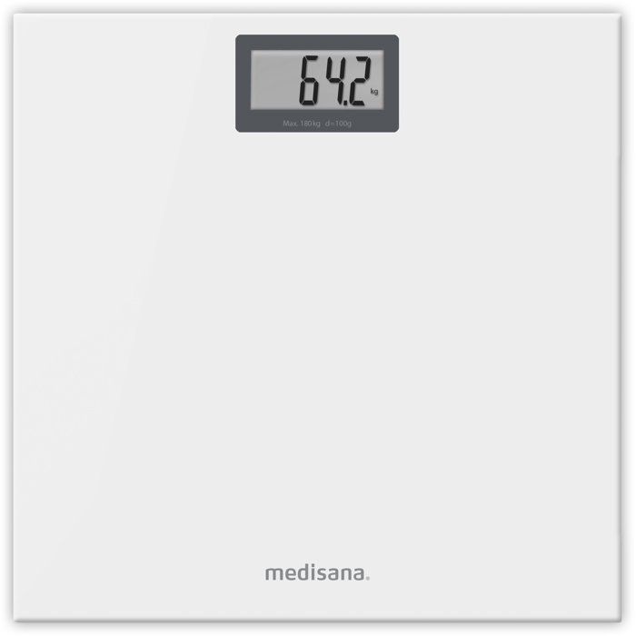 Pèse-personne - MEDISANA - PS 404 - 180 kg max - Verre blanc glacier