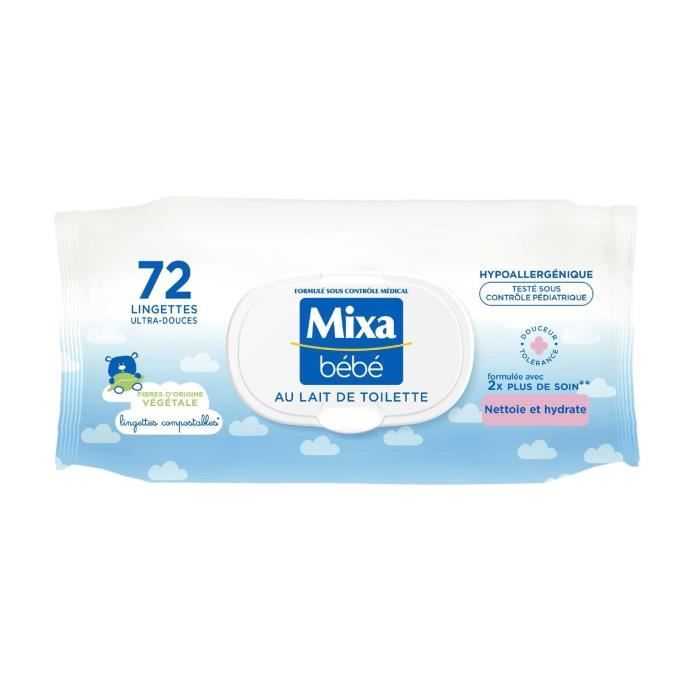 864 Lingettes 12 Lots De 72 Lingettes Au Lait Mixa Bebe Bebe Puericulture Apprentissage De La Proprete Neonwave Es