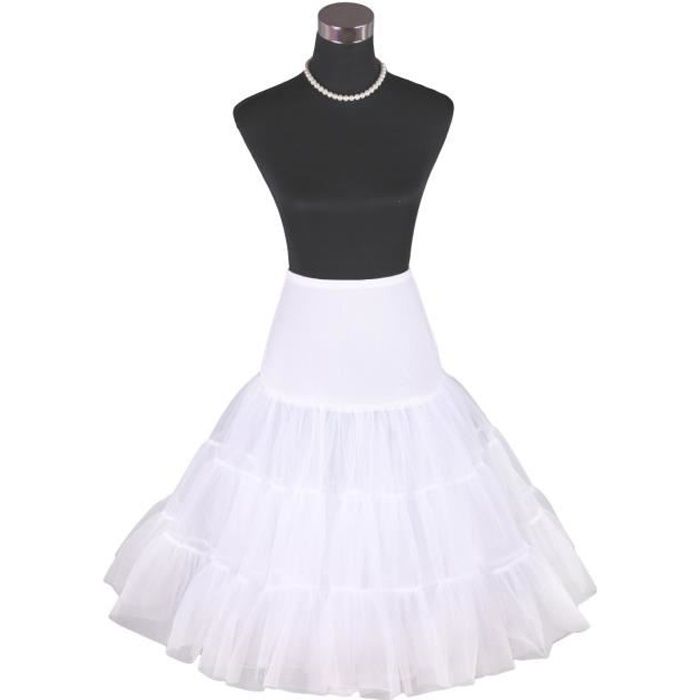 Jupon Ann es 50 vintage en Tulle Petticoat Rob Blanc