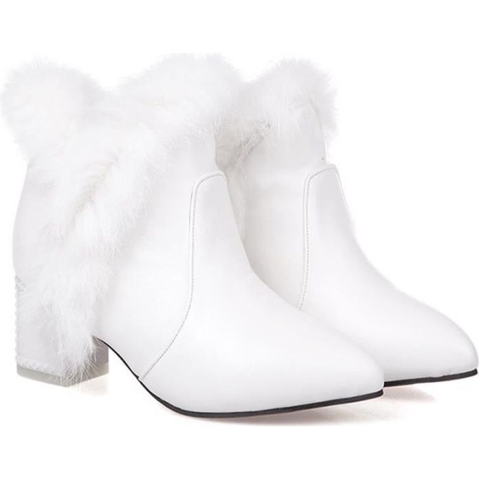 bottines blanche femme
