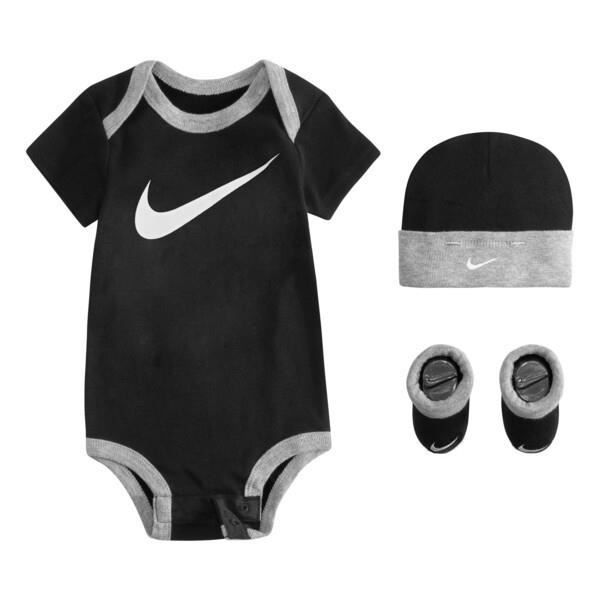Ensemble de barboteuse + bonnet + chaussons bébé garçon Nike NHN Swoosh - black - 0/6 mois