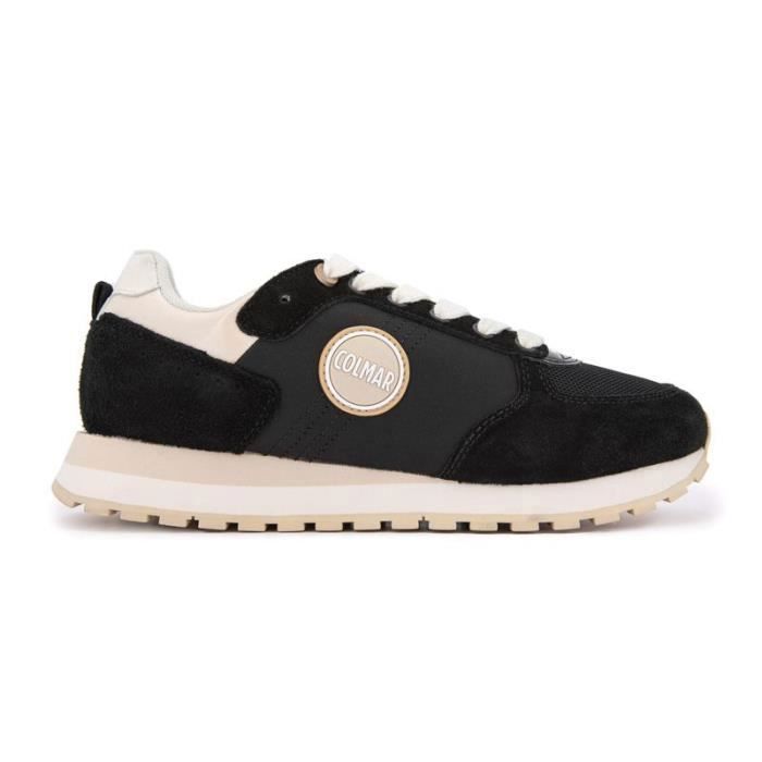 Colmar Baskets suédine noir beige semelle crantée Femme COLMAR