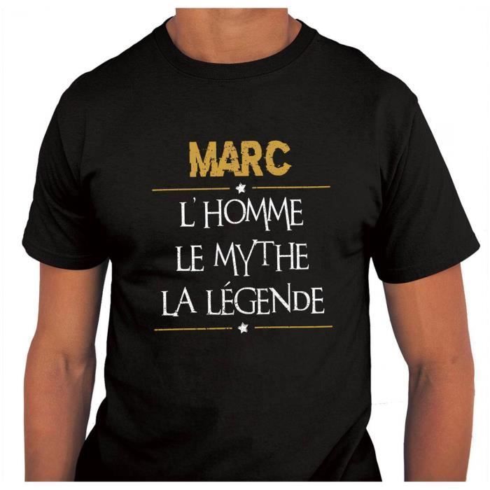 T-shirt Marco l’homme le mythe la légende – Cadeau original homme